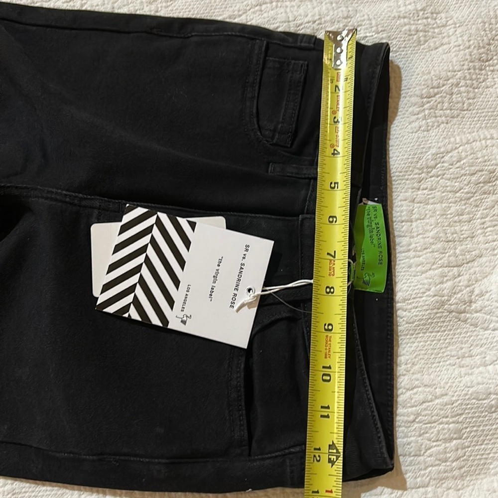 Sandrine Rose Black denim High Ruse skinny. NWT 26 - Picture 7 of 11